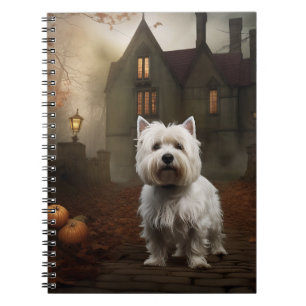 Carnet Terrier blanc de l'ouest de l'Écosse Halloween Épo