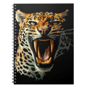 Carnet Tête d'attaque du léopard