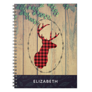 Carnet Tête de cerf avec Antlers sur plateaux en bois ave