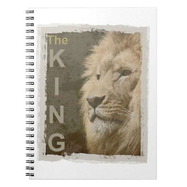 Carnet Tête De Lion Personnalisée Image D'Art King Pop (Devant)