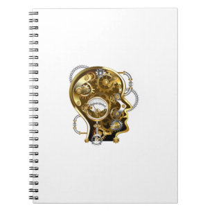 Carnet Tête de Steampunk avec manomètre