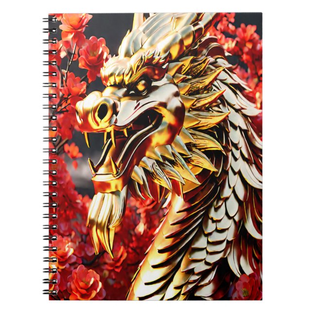 Carnet Tête d'or du dragon à respiration par feu (Devant)
