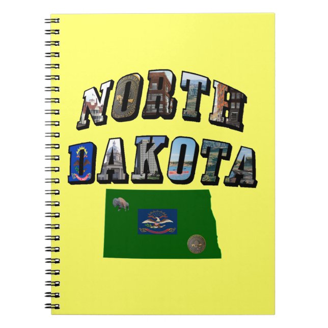 Carnet Texte de l'image du Dakota du Nord (Devant)