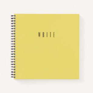 Carnet Texte de typographie d'écriture jaune