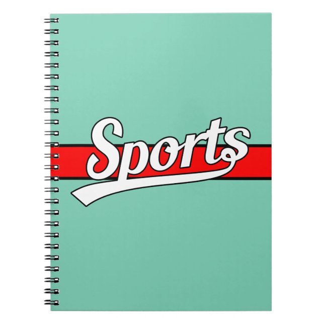 Carnet Texte Design : SPORTS white + your own text & idea (Devant)