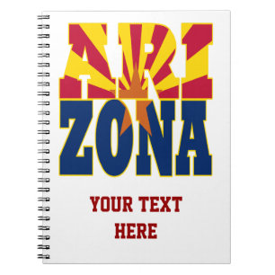 Carnet Texte du drapeau de l'état de l'Arizona