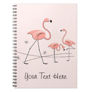 carnet texte Flamants roses rose Trio 2