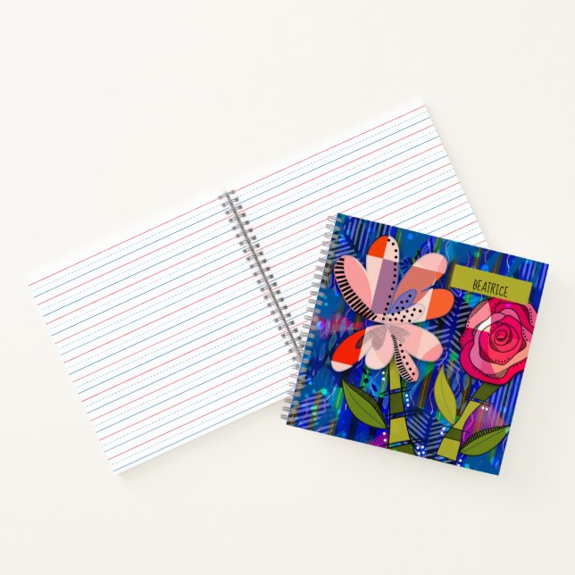 Carnet Texte floral Abstrait (Intérieur)