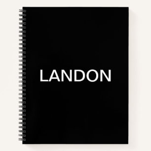 Carnet Texte noir et blanc gras d'aspect moderne