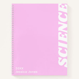 Carnet Texte Vertical Violet Minimaliste Matière Scolaire