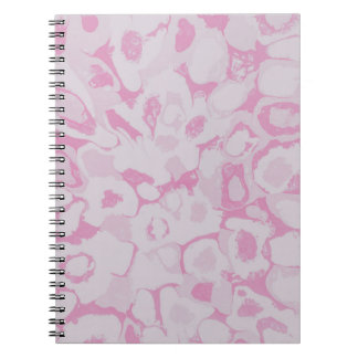 Carnet textile floral rose et blanc