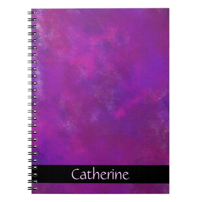 Carnet Texture Abstraite violette personnalisée (Devant)