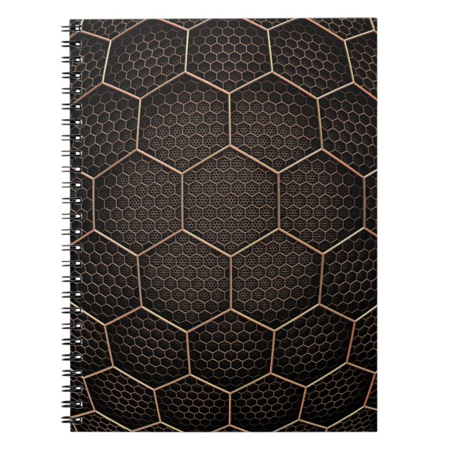 Carnet texture Arrière - plan grille hexagonale d (Devant)