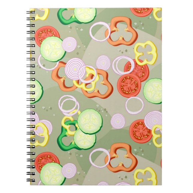 Carnet Texture Avec Tranches De Légumes (Devant)