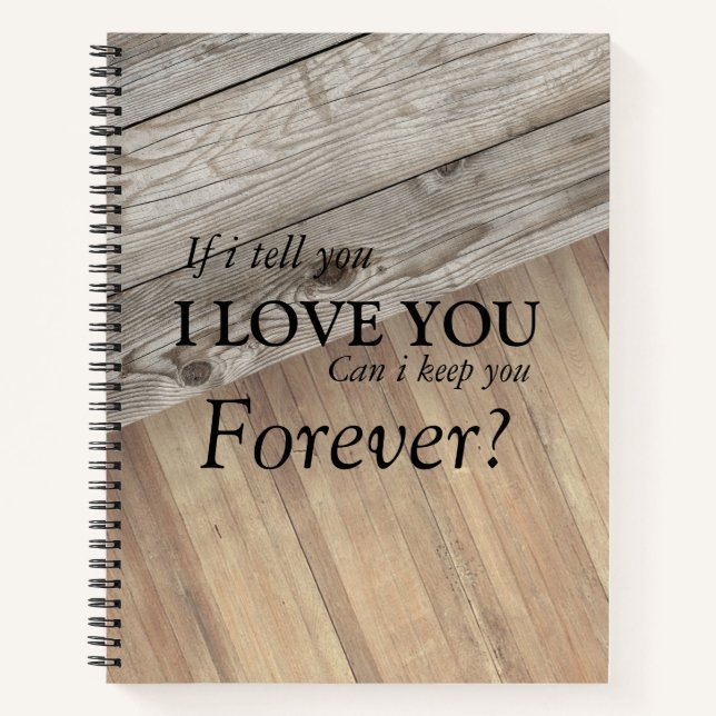 Carnet Texture cool en bois (Devant)