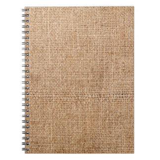 Carnet texture de burlap Brown, tissu rustique.