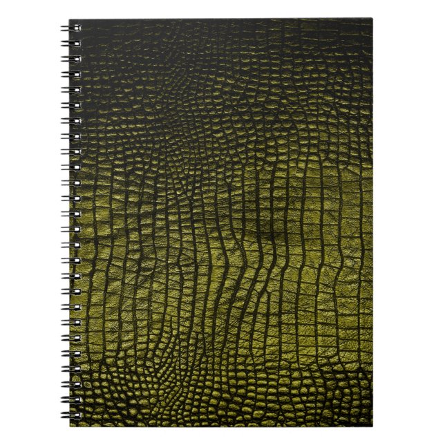 Carnet Texture de crocodile foncé de luxe (Devant)