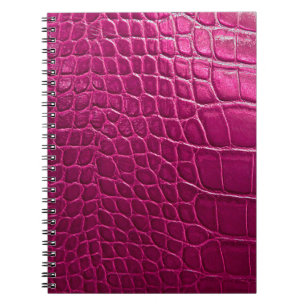 Carnet Texture de peau de crocodile rose