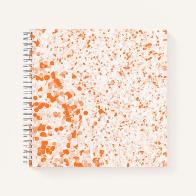 Carnet Texture de taches - Orange (Devant)