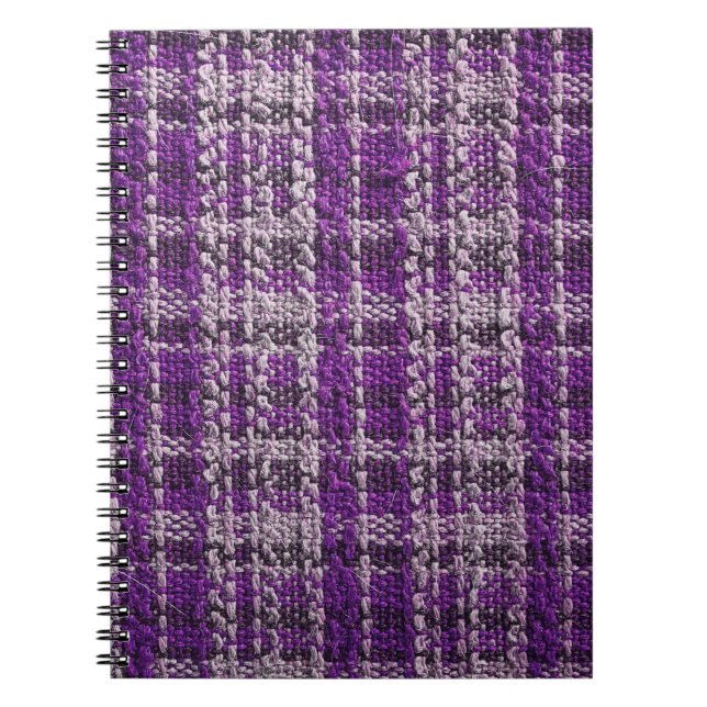 Carnet Texture du tissu de tartan violet utile comme supp (Devant)