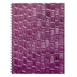 Carnet Texture en cuir violet