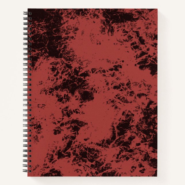 Carnet Texture en marbre rouge en terre cuite (Devant)