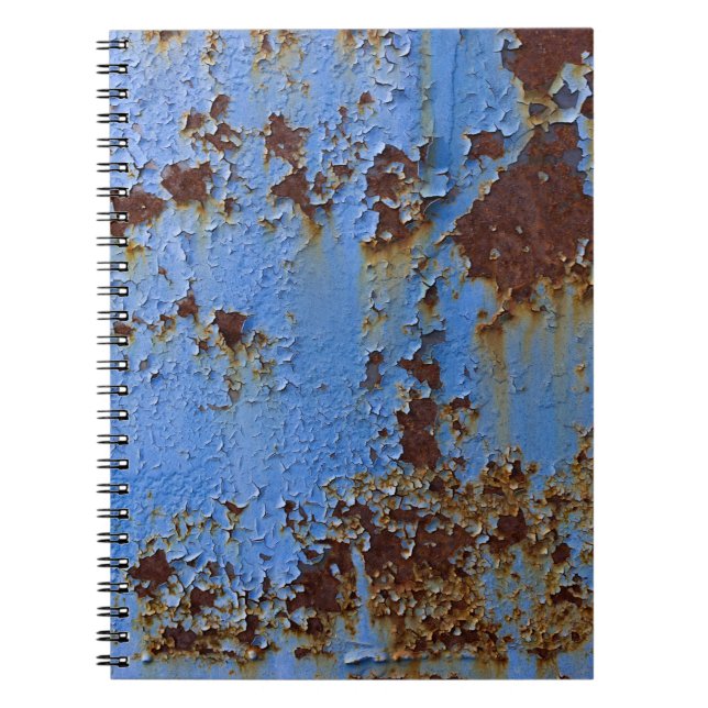 Carnet Texture en métal et en bleu. (Devant)