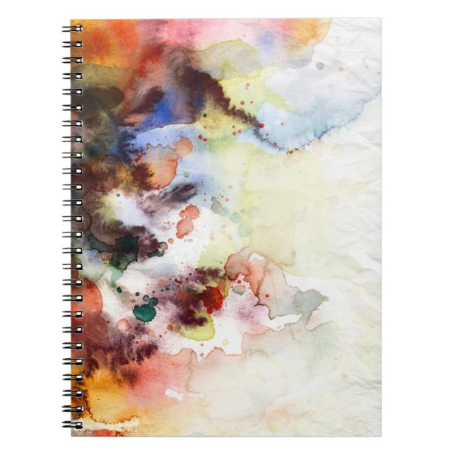 Carnet Texture grunge d'aquarelle abstraite avec la (Devant)