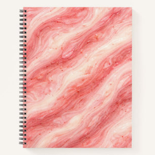 Carnet Texture Marbre Milkshake Fraise