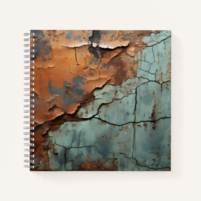 Carnet Texture métallique rouillée Vieux Métal rouillé (Devant)