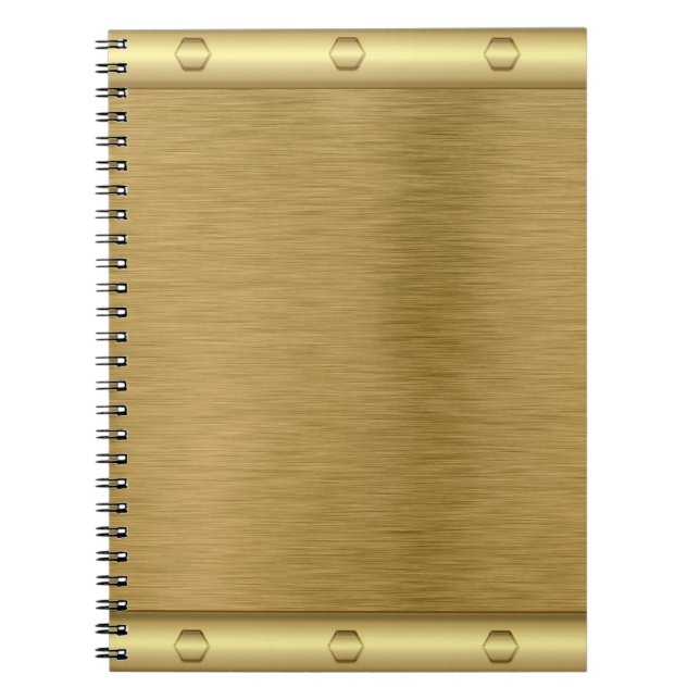 Carnet Texture métallique surface dorée (Devant)