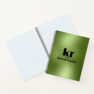 Carnet Texture minimaliste d'Iridescente verte