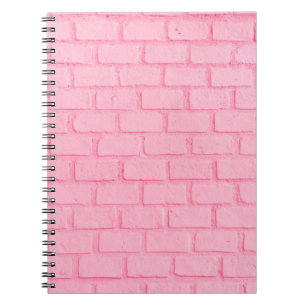 Carnet Texture murale arrière - plan en brique rose paste