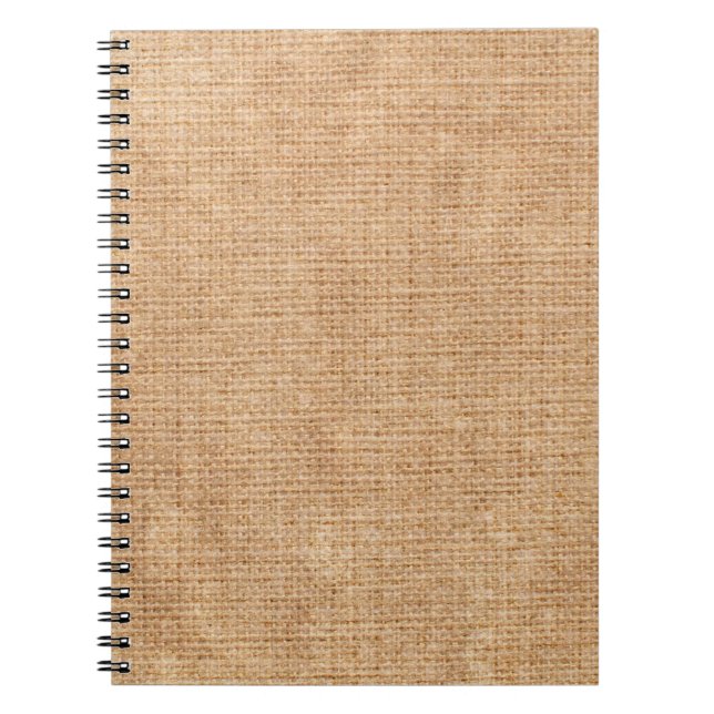 Carnet Texture naturelle en lin comme revêtement de fond, (Devant)