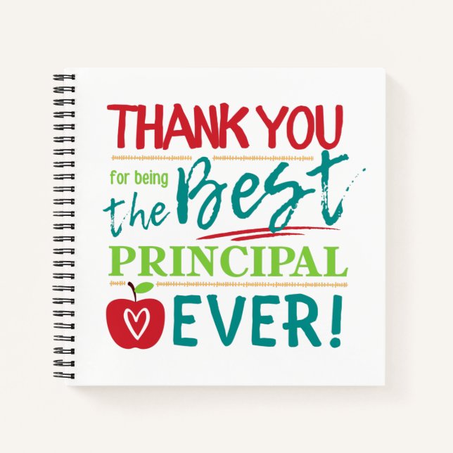 Carnet Thank You for Being the Best Principal Ever (Devant)