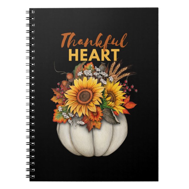 Carnet Thankful Heart sur le thème du citrouille (Devant)