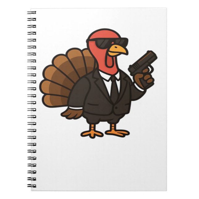 Carnet Thanksgiving Secret Agent Turkey Classic T-Shirt (Devant)