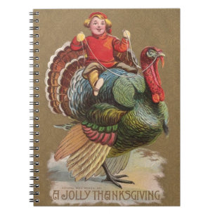 Carnet Thanksgiving Turquie Drôle salutations Vintages