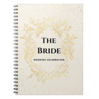 Carnet The Bride – Gold Frame Wedding Design notebook
