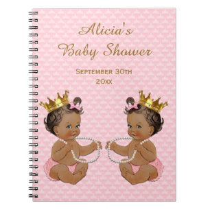 Carnet The Ethnic Princess Twins Pink Quilly Guestbook
