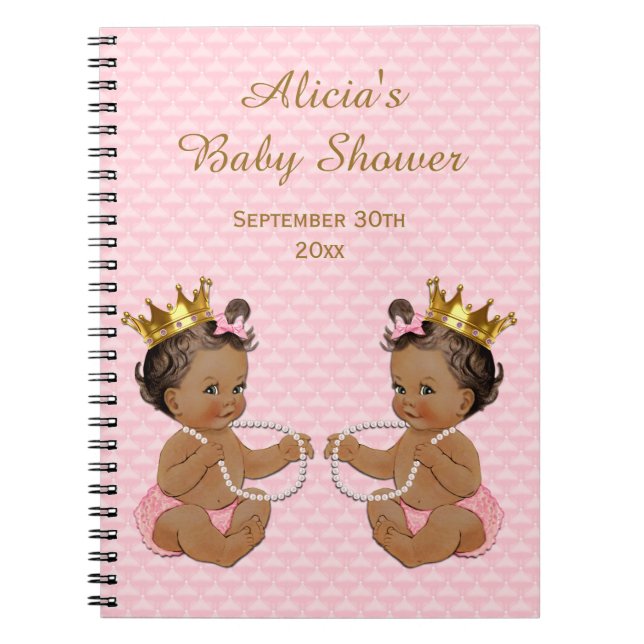 Carnet The Ethnic Princess Twins Pink Quilly Guestbook (Devant)