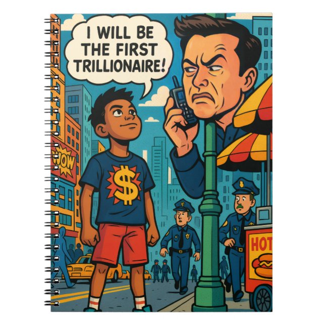 Carnet the First Trillionaire Comic Art Motivational  (Devant)