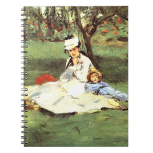 Carnet  The Monet family in their garden Edouard Manet   