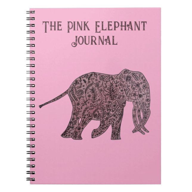 Carnet The Pink Elephant Journal/Notebook (Devant)