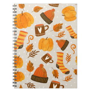 Carnet Thème d'automne Carrelage Motif transparent