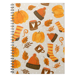 Carnet Thème d'automne Carrelage Motif transparent