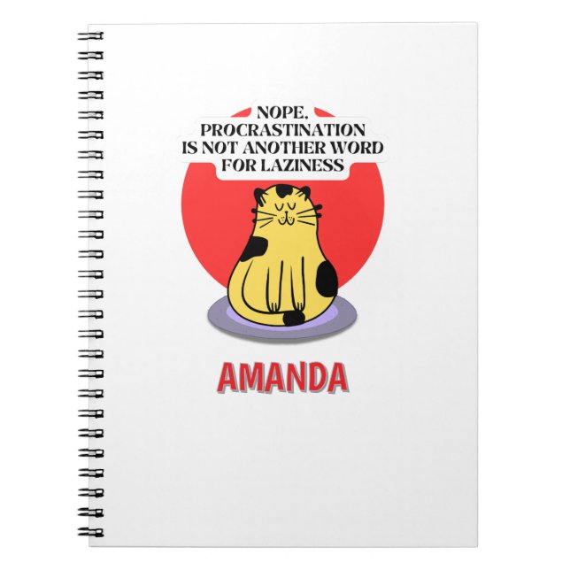 Carnet Thème de procrastination Chat's Meme  (Devant)