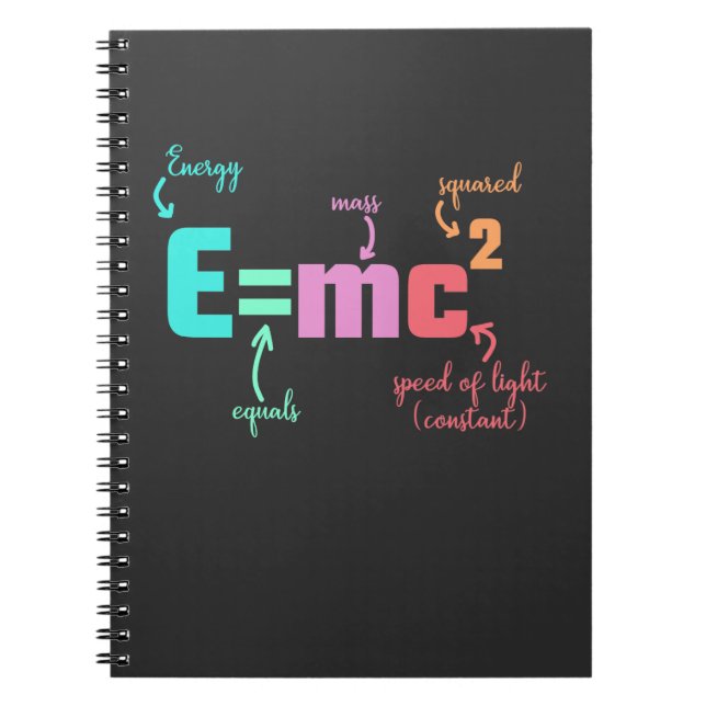 Carnet Théorie physicien de l'énergie de la relativité éq (Devant)