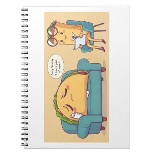 Carnet Thérapie Mardi Taco - Drôle Drôle Cartoon Food Art