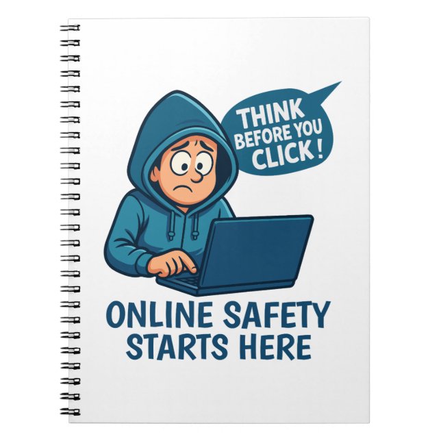 Carnet Think Before You Click - Online Safety Awareness (Devant)